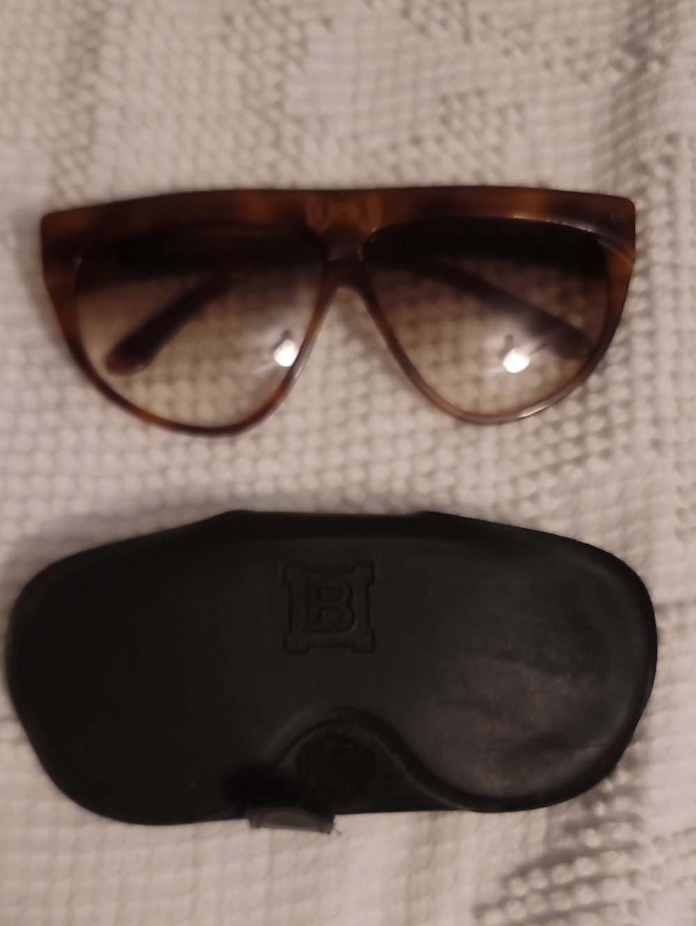Vintage Laura Biagiotti Oversized 1980s Tortoise Shell Sunglasses With Bow